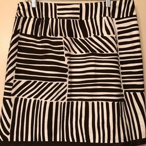 Ann Taylor Brown and White Skirt